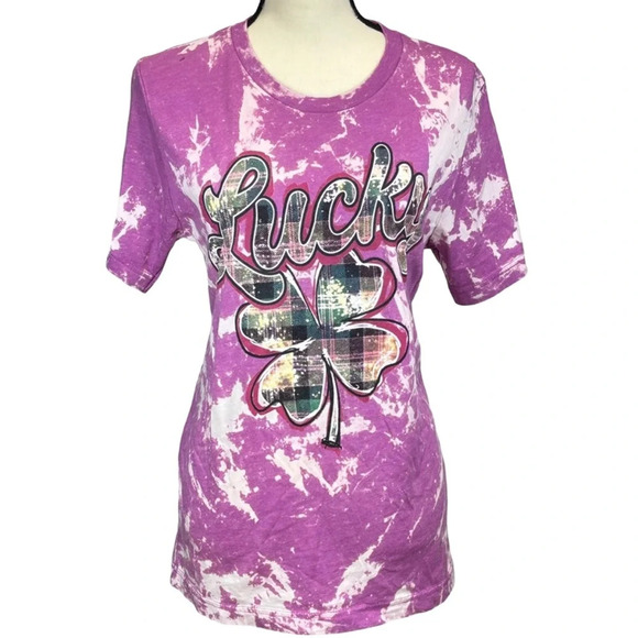 Tie dye Lucky Tee NWT - Picture 1 of 4
